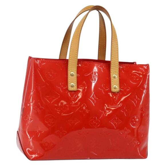 LOUIS VUITTON Monogram Vernis Reade PM Hand Bag Red Rouge M91088 - Picture 1 of 13